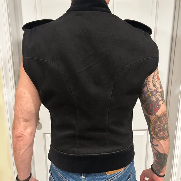 Shrine of Hollywood Black Royal Marine Vest Goth - Picture 5 of 6